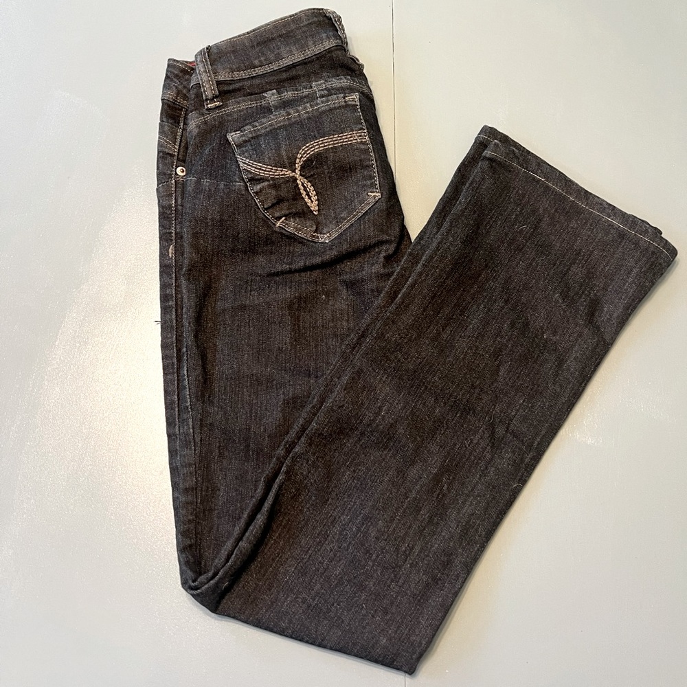YMI dark wash boot flare jeans, size 5 gently worn.